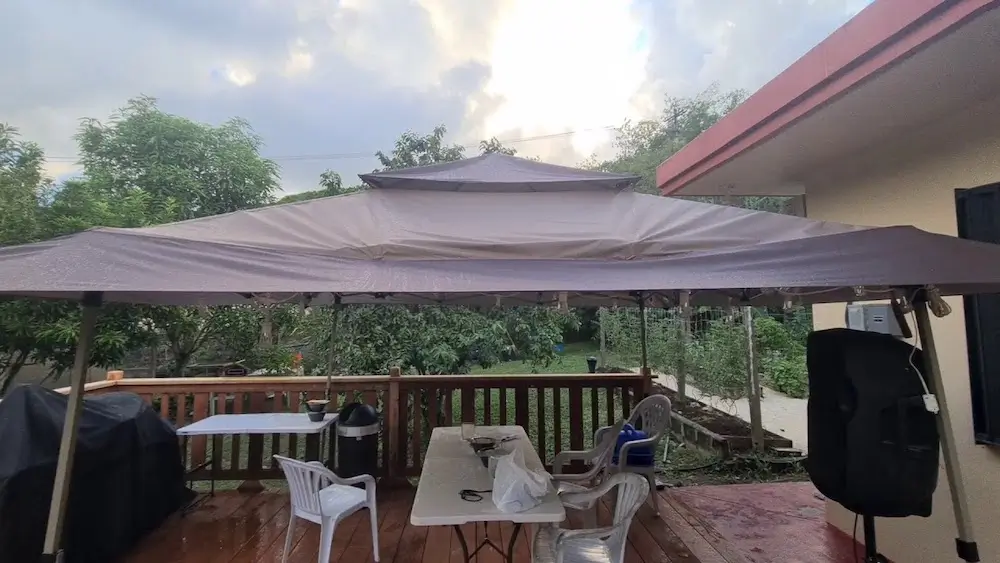 How To Keep Water From Pooling On Canopy
